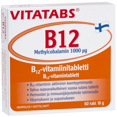 Витамин В12 Метилкобаламин Vitatabs B-12 methylcobalamin, 1000 мкг, 60 таблеток