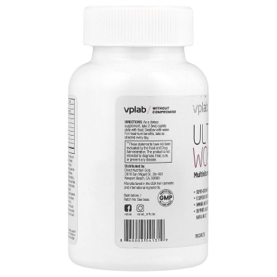 Витамины для женщин Vplab Ultra Women's Multivitamin Formula, 90 капсул