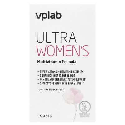 Витамины для женщин Vplab Ultra Women's Multivitamin Formula, 90 капсул