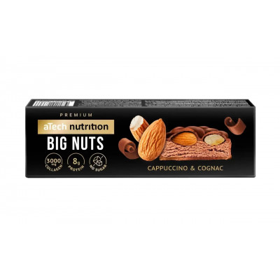 Протеиновый батончик aTech Nutrition Premium Big Nuts Premium, 40 г, Капучино и коньяк с миндалем
