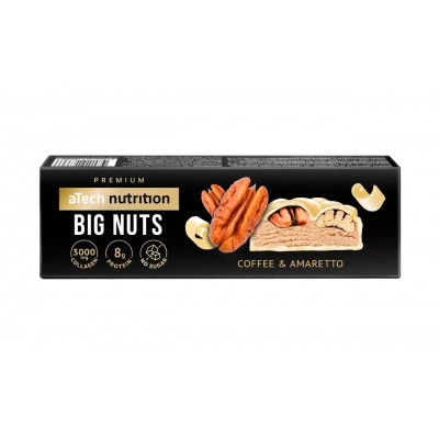 Протеиновый батончик aTech Nutrition Premium Big Nuts Premium, 40 г, Кофе и амаретто с пеканом