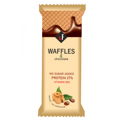Протеиновая вафля Beauty Fit Waffles, 40 г, Грецкий орех-шоколад