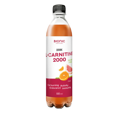 Спортивный напиток с Л-карнитином Bionic Nutrition L-Carnitine 2000, 500 мл, Цитрус