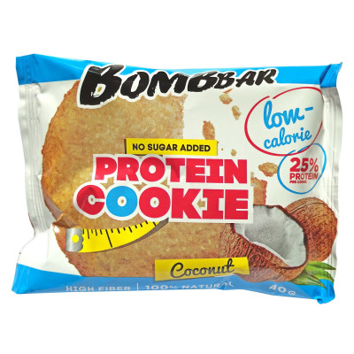 Протеиновое печенье с витамином С Bombbar Protein Cookie + Vitamin C, 40 г, Кокос