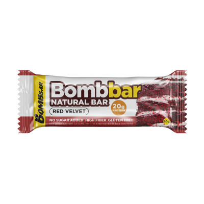 Протеиновый батончик Bombbar Natural Bar, 60 г, Красный бархат