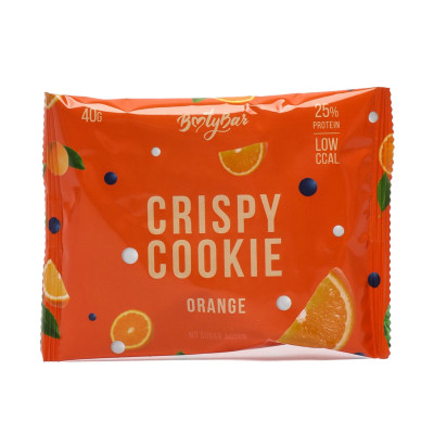 Протеиновое печенье в глазури BootyBar Crispy Cookie, 40 г, Апельсин