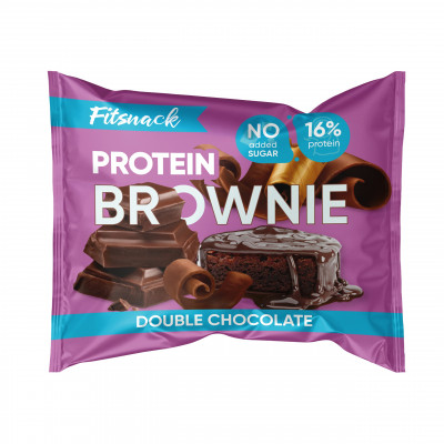 Протеиновое пирожное брауни BootyBar Brownie, 50 г, Двойной шоколад