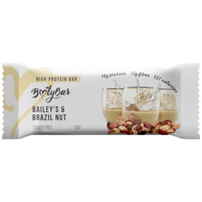 Протеиновый батончик BootyBar Classic, 50 г, Бейлиз с бразильским орехом