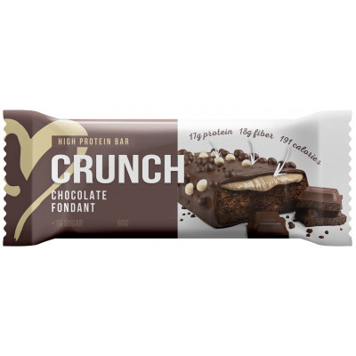 Протеиновый батончик BootyBar Crunch Bar, 60 г, Шоколадный фондан