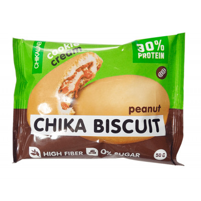 Бисквитное протеиновое печенье Chikalab Chika Biscuit, 50 г, Арахис