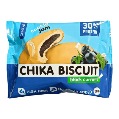 Бисквитное протеиновое печенье Chikalab Chika Biscuit, 50 г, Черная смородина