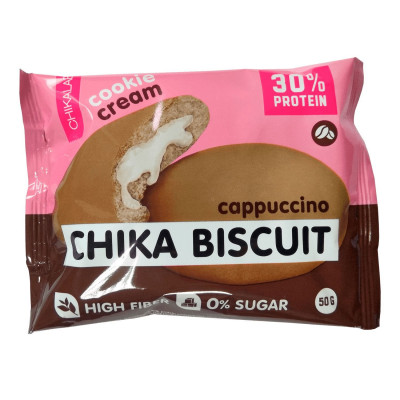 Бисквитное протеиновое печенье Chikalab Chika Biscuit, 50 г, Капучино