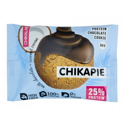 Глазированное протеиновое печенье с начинкой Chikalab Chikapie, 60 г, Кокос