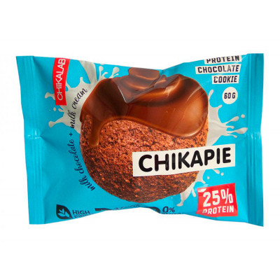 Глазированное протеиновое печенье с начинкой Chikalab Chikapie, 60 г, Шоколад