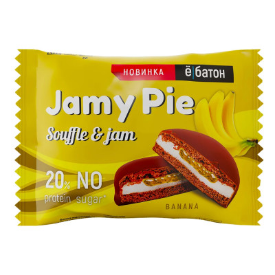 Протеиновое печенье Ёбатон Jamy pie, 60 г, Банан