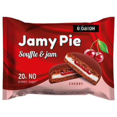 Протеиновое печенье Ёбатон Jamy pie, 60 г, Вишня