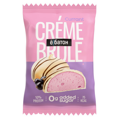 Протеиновый десерт Ёбатон Crème Brule, 35 г, Смородина