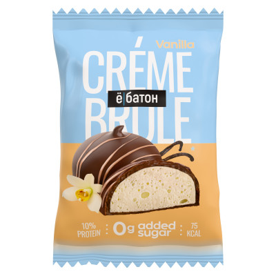 Протеиновый десерт Ёбатон Crème Brule, 35 г, Ваниль