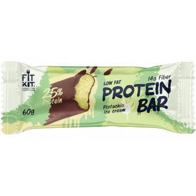 Протеиновый батончик Fit Kit Protein Bar, 60 г, Фисташковое мороженое
