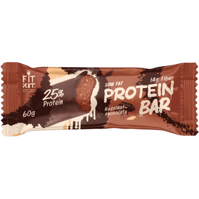 Протеиновый батончик Fit Kit Protein Bar, 60 г, Шоколад-фундук