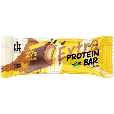 Протеиновый батончик Fit Kit Extra Protein Bar, 60 г, Бананы фламбе