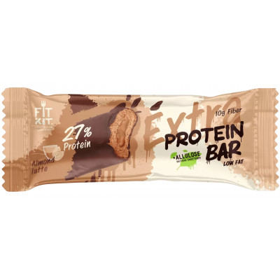 Протеиновый батончик Fit Kit Extra Protein Bar, 60 г, Миндальный латте