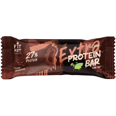 Протеиновый батончик Fit Kit Extra Protein Bar, 60 г, Тройной шоколад