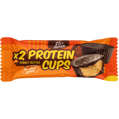 Протеиновое пирожное Fit Kit Protein Cups, 70 г, Арахисовая паста