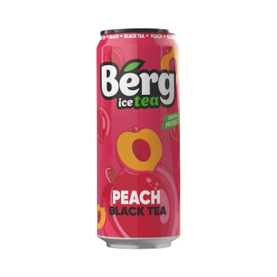 Черный чай негазированный Fitness Food Factory Berg ice Tea, 450 мл, Персик