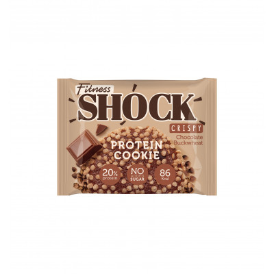 Протеиновое печенье FitnesShock Crispy, 30 г, Шоколад-гречка