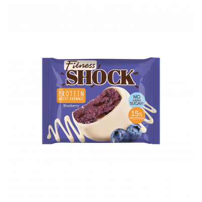 Протеиновое пирожное брауни FitnesShock Protein Brownie, 50 г, Черника