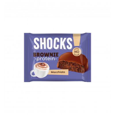 Протеиновое пирожное брауни FitnesShock Protein Brownie, 50 г, Кофе с молоком