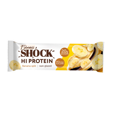 Протеиновый батончик FitnesShock Hi Protein, 60 г, Банановый десерт