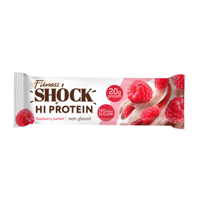 Протеиновый батончик FitnesShock Hi Protein, 60 г, Малиновый десерт