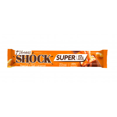 Протеиновый батончик FitnesShock Super, 80 г, Арахис-солёная карамель