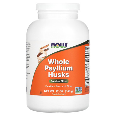 Псиллиум (шелуха семян подорожника) Now Foods Whole Psyllium Husks, 340 г