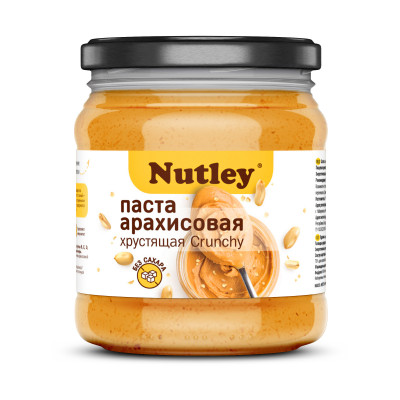 Арахисовая паста Nutley Crunchy, 450 г, Классическая