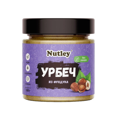 Урбеч Nutley, 180 г, Фундук