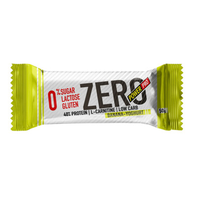 Протеиновый батончик без сахара Power Pro Protein Bar ZERO, 50 г, Банан-йогурт