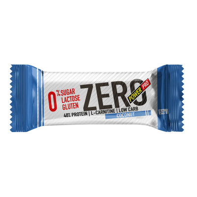 Протеиновый батончик без сахара Power Pro Protein Bar ZERO, 50 г, Кокос