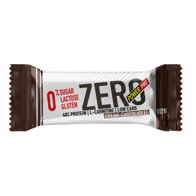 Протеиновый батончик без сахара Power Pro Protein Bar ZERO, 50 г, Крем-шоколад