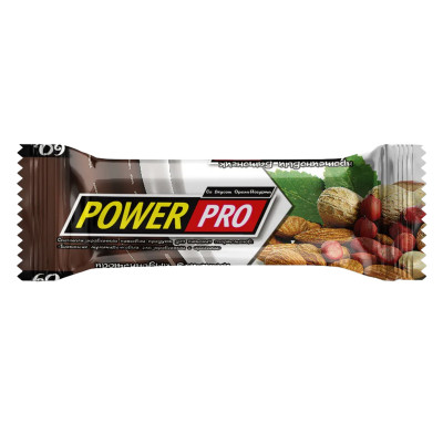 Протеиновый батончик глазированный с орехами Power Pro Protein Bar 36%, 60 г, Орех-йогурт