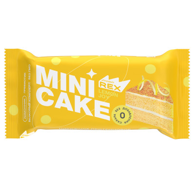 Пирожное протеиновое ProteinRex Mini Cake, 40 г, Лимонный тортик