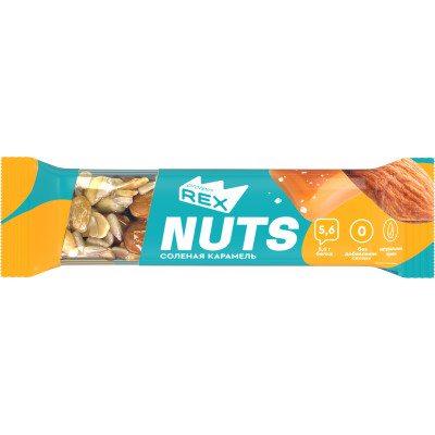 Протеиновый батончик ореховый ProteinRex Nuts, 40 г, Соленая карамель