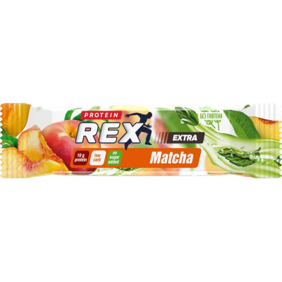 Протеиновый батончик ProteinRex Extra, 40 г, Матча-персик
