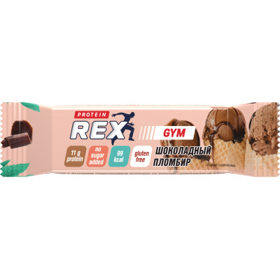 Протеиновый батончик ProteinRex Gym 30%, 35 г, Шоколадный Пломбир