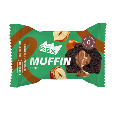 Протеиновый маффин ProteinRex Muffin, 40 г, Орех