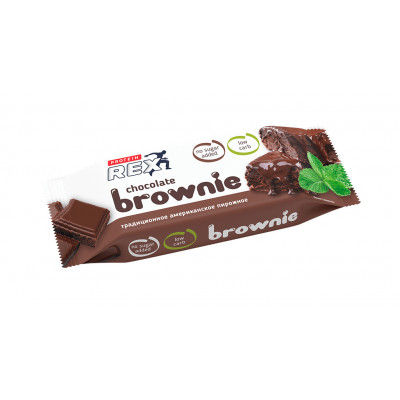 Протеиновое пирожное брауни ProteinRex Brownie + Collagen, 50 г, Классический