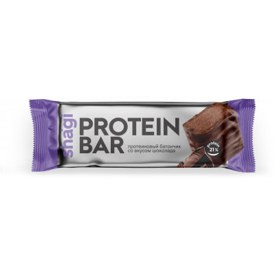 Протеиновый глазированный батончик Shagi Protein Bar, 40 г, Шоколад