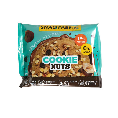 Печенье глазированное Snaq Fabriq Cookie Nuts, 35 г, Шоколад-фундук